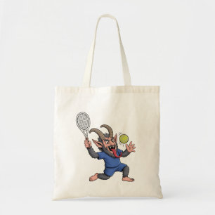 Spooky Krampus Playing Tennis Christmas  Tote Bag