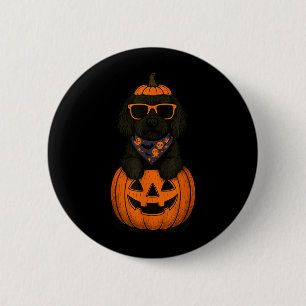 Spooky Labradoodle Pumpkin Halloween Dog Lover 6 Cm Round Badge
