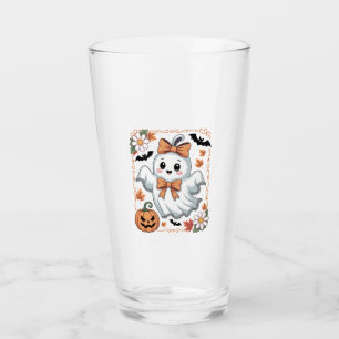 Spooky Lace Ghost Halloween Glass