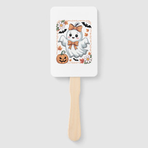 Spooky Lace Ghost Halloween Hand Fan
