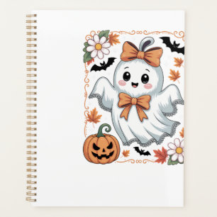Spooky Lace Ghost Halloween Planner
