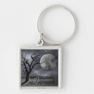 Spooky Landscape Halloween Key Ring