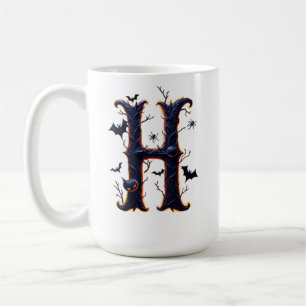 Spooky Letter H Men Coffee Mug
