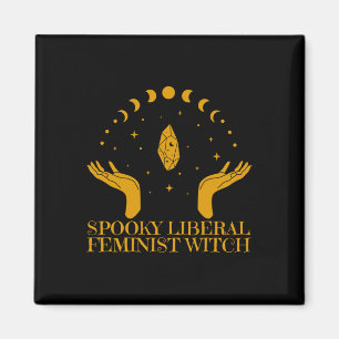 Spooky Liberal Feminist Witch Halloween Witch Vibe Magnet