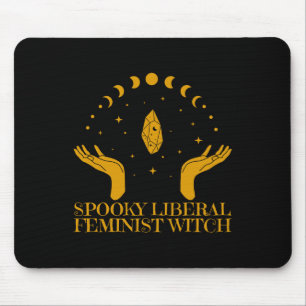 Spooky Liberal Feminist Witch Halloween Witch Vibe Mouse Mat