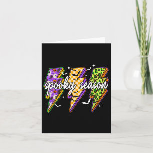 Spooky Lightning Bolt Funny Halloween Spooky Seaso Card