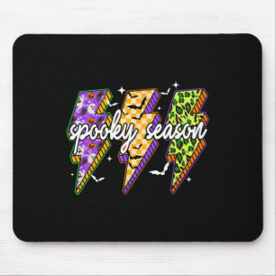 Spooky Lightning Bolt Funny Halloween Spooky Seaso Mouse Mat