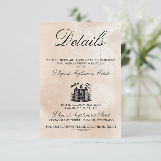 Spooky Litle Couple Enclosure Card (Standing Front)