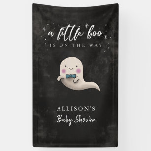 Spooky Little Boo Boy Baby Shower Banner