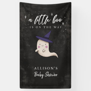 Spooky Little Boo Girl Baby Shower Banner