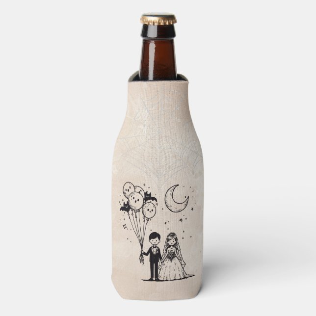 Spooky Little Couple Bottle Cooler (Bottle Front)