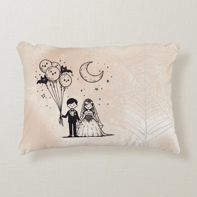 Spooky Little Couple Decorative Cushion (Front)