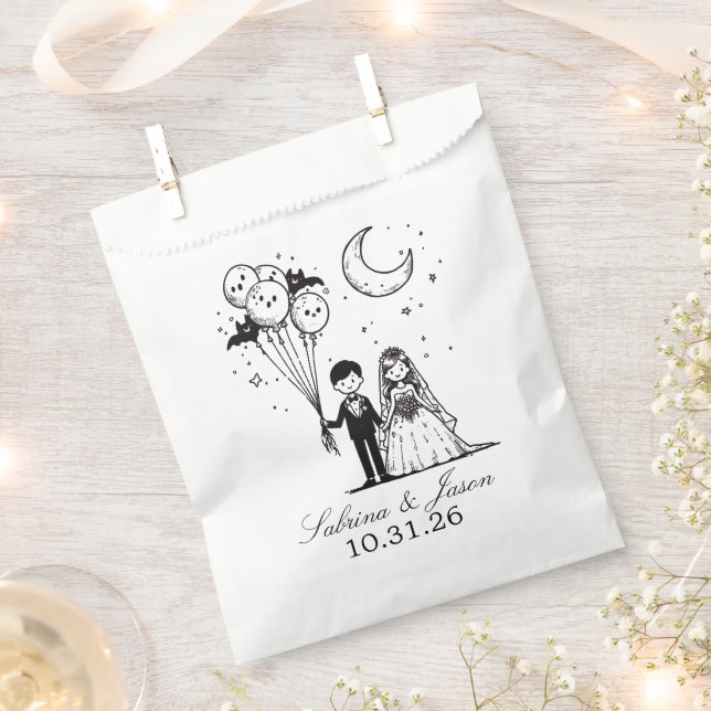 Spooky Little Couple Favour Bags (Clipped)