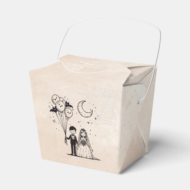 Spooky Little Couple Favour Box (Front Side)