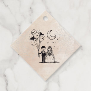 Spooky Little Couple Favour Tags