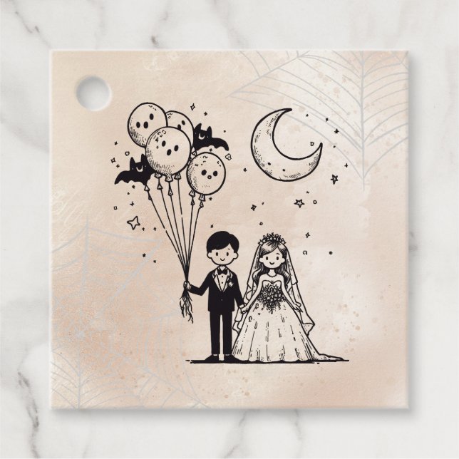 Spooky Little Couple Favour Tags (Front)
