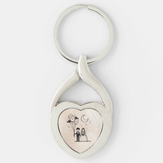 Spooky Little Couple Key Ring (Front)