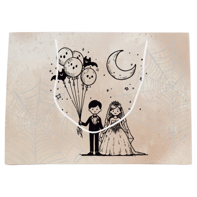 Spooky Little Couple Large Gift Bag (Front)