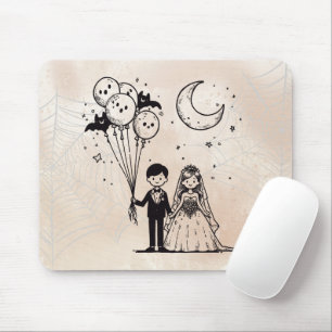 Spooky Little Couple Mouse Mat