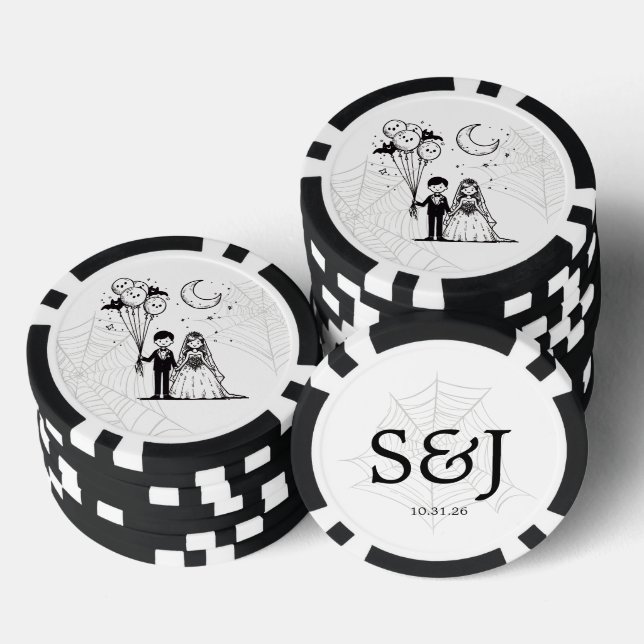 Spooky Little Couple Poker Chips (Stack)