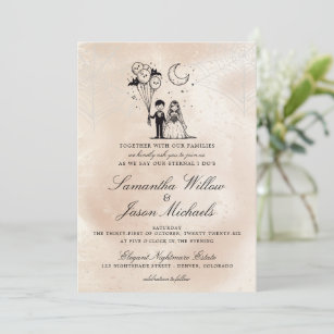 Spooky Little Couple Wedding Invitation