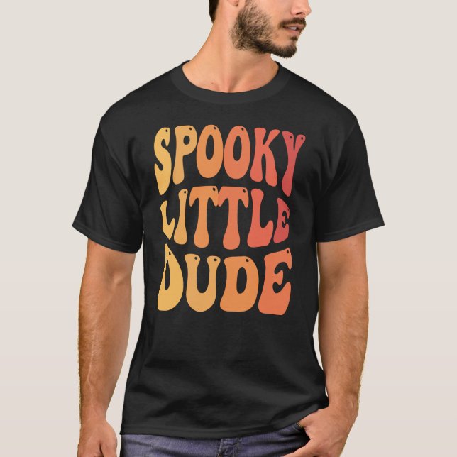Spooky Little Dude Funny Halloween Costume T-Shirt (Front)