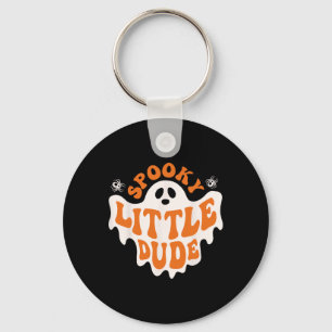 Spooky Little Dude Ghost Boo Halloween Toddler Boy Key Ring