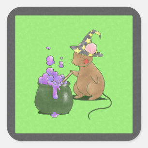 Spooky Little Mouse Square Sticker