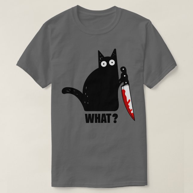 Spooky Lockdown Cat Pin T-Shirt (Design Front)