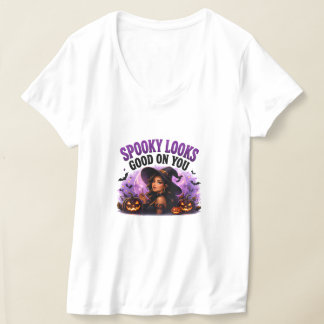 🕸️ Spooky Looks Good On You Halloween Quote 👻 T-Shirt