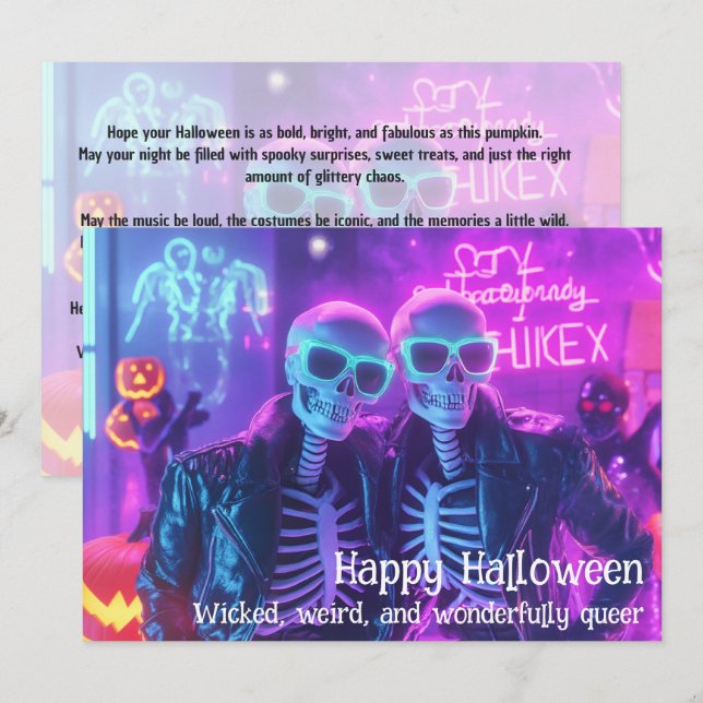 🌈🎃Spooky, Loud & Proud  card (Front/Back)