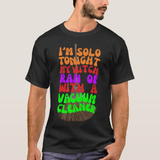 Spooky Love Lost: Witches Ride Vacuums Halloween T-Shirt