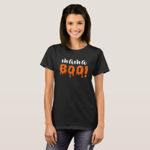 Spooky mama Boo Orange Halloween Family T-Shirt