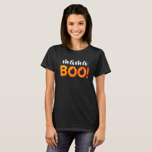 Spooky mama Boo Orange Halloween Family T-Shirt