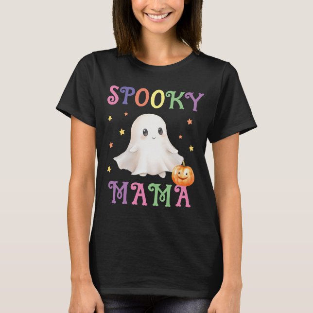 Spooky Mama Bright Text Black Women's T-Shirt (Front)