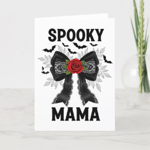 Spooky Mama Coquette Halloween Holiday Card