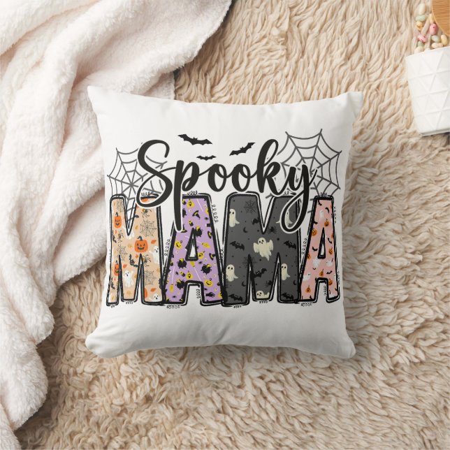 Spooky Mama – Cute Halloween for Moms Cushion (Blanket)