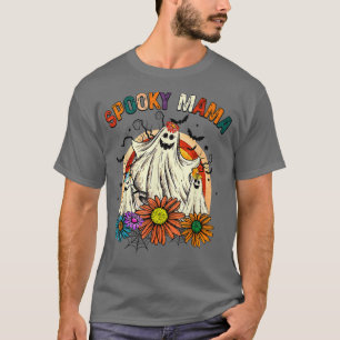 Spooky Mama Funny Ghost Mum Halloween Costume Gran T-Shirt