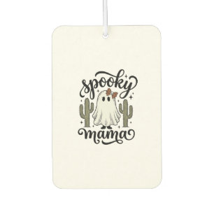 Spooky Mama Ghost Cactus Vintage Halloween Shirt_1 Car Air Freshener