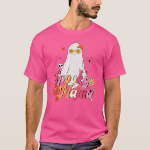Spooky Mama Ghost Cute For Halloween Men Women Vin T-Shirt