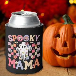 Spooky Mama Halloween Gift – Groovy Ghost  Can Cooler