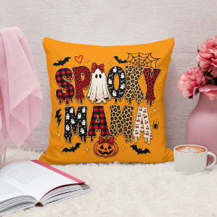 Spooky Mama Halloween Leopard Print Mixed Cushion