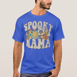 Spooky Mama Matching Retro Halloween Ghost Boo  T-Shirt