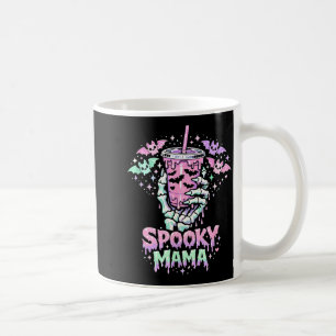 Spooky Mama Pastel Goth Skeleton Hand Coffee Mum Mug