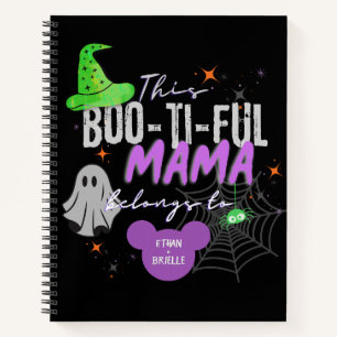 Spooky Mama Personalised Notebook Halloween Gift