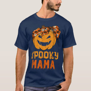 Spooky Mama Pumpkin Halloween Mother's Day T-Shirt