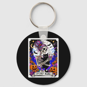 Spooky Mama Tarot Card Halloween Mum Skull Mama Key Ring