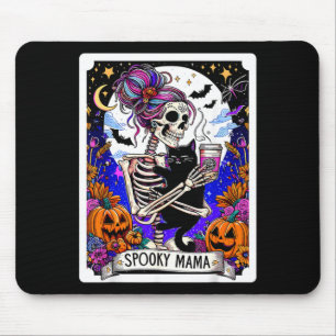 Spooky Mama Tarot Card Halloween Mum Skull Mama Mouse Mat
