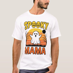 Spooky Mama Vintage Ghost Halloween Shirt Design_1