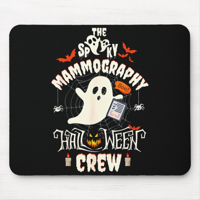 Spooky Mammography Halloween Crew Mammo Tech Mouse Mat (Front)